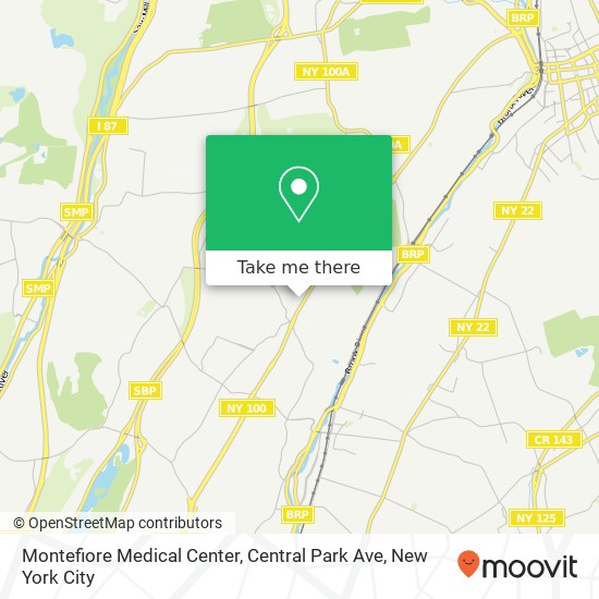 Mapa de Montefiore Medical Center, Central Park Ave