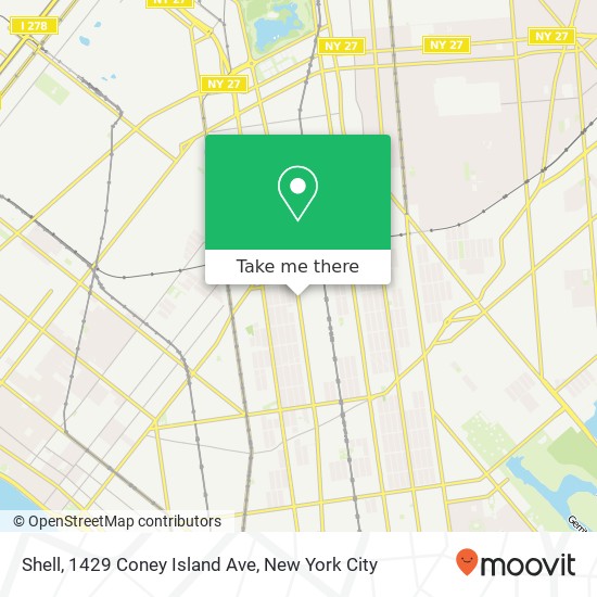 Mapa de Shell, 1429 Coney Island Ave
