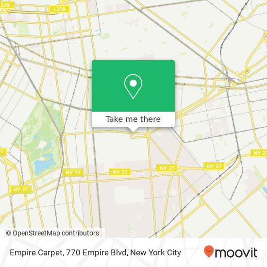 Mapa de Empire Carpet, 770 Empire Blvd