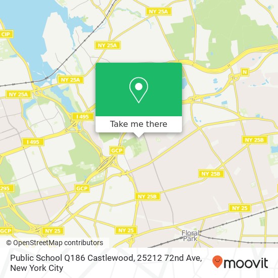 Mapa de Public School Q186 Castlewood, 25212 72nd Ave