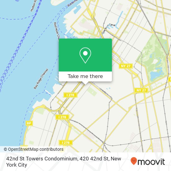 Mapa de 42nd St Towers Condominium, 420 42nd St