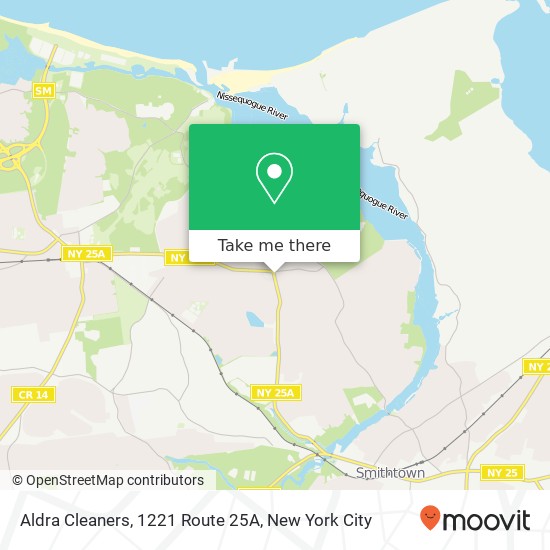 Aldra Cleaners, 1221 Route 25A map