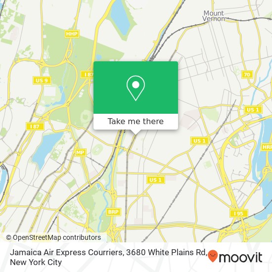 Jamaica Air Express Courriers, 3680 White Plains Rd map