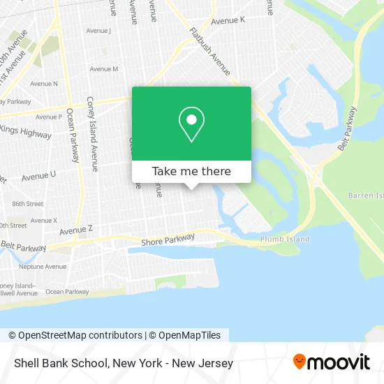 Shell Bank School map