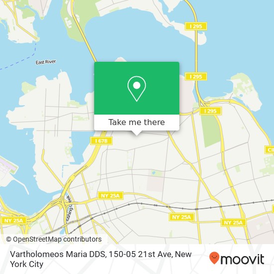 Mapa de Vartholomeos Maria DDS, 150-05 21st Ave