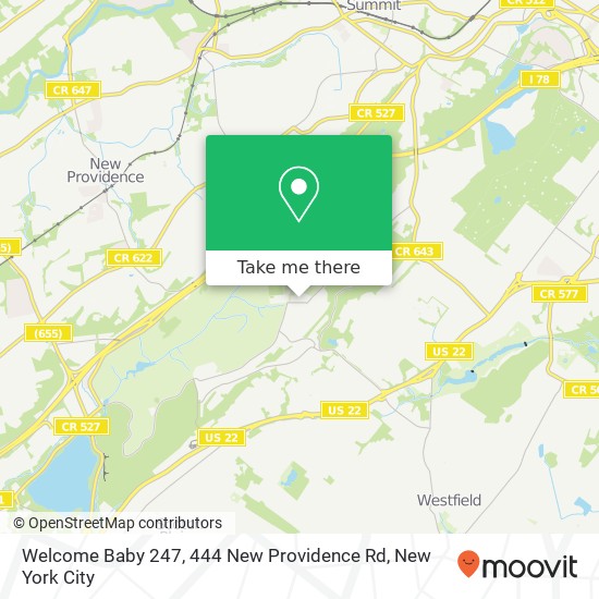 Mapa de Welcome Baby 247, 444 New Providence Rd