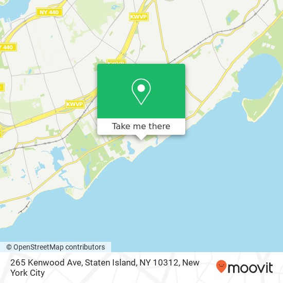 Mapa de 265 Kenwood Ave, Staten Island, NY 10312