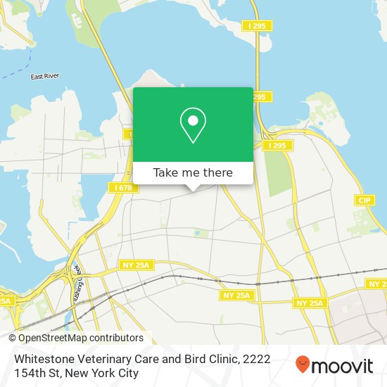 Whitestone Veterinary Care and Bird Clinic, 2222 154th St map
