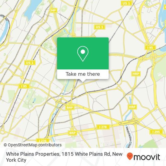 Mapa de White Plains Properties, 1815 White Plains Rd