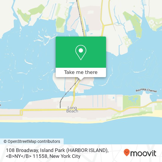 108 Broadway, Island Park (HARBOR ISLAND), <B>NY< / B> 11558 map