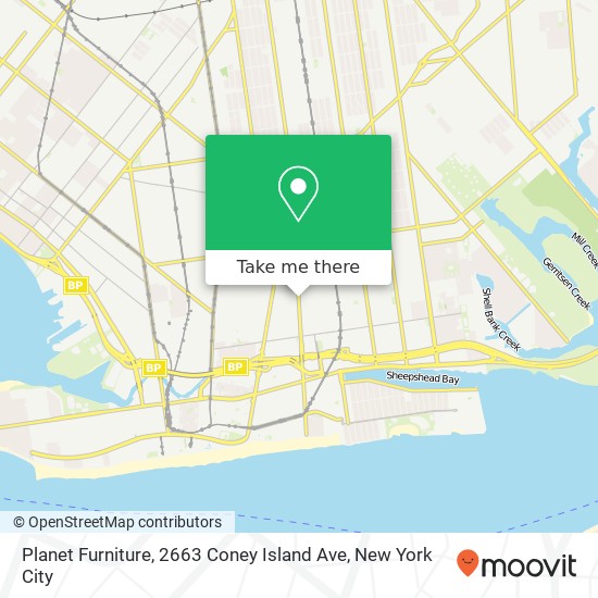 Planet Furniture, 2663 Coney Island Ave map