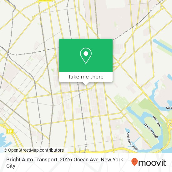 Mapa de Bright Auto Transport, 2026 Ocean Ave