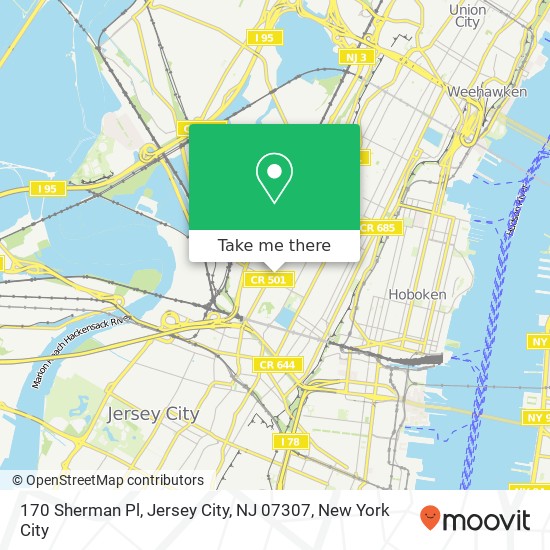 170 Sherman Pl, Jersey City, NJ 07307 map