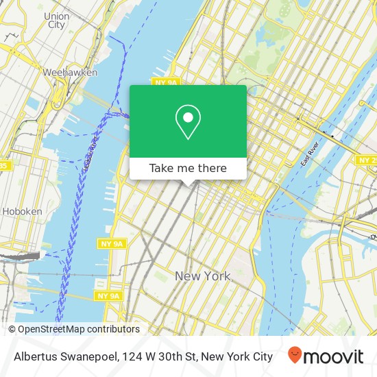 Albertus Swanepoel, 124 W 30th St map