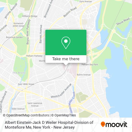 Mapa de Albert Einstein-Jack D Weiler Hospital-Division of Montefiore Me