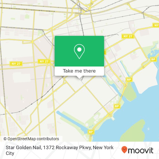 Mapa de Star Golden Nail, 1372 Rockaway Pkwy