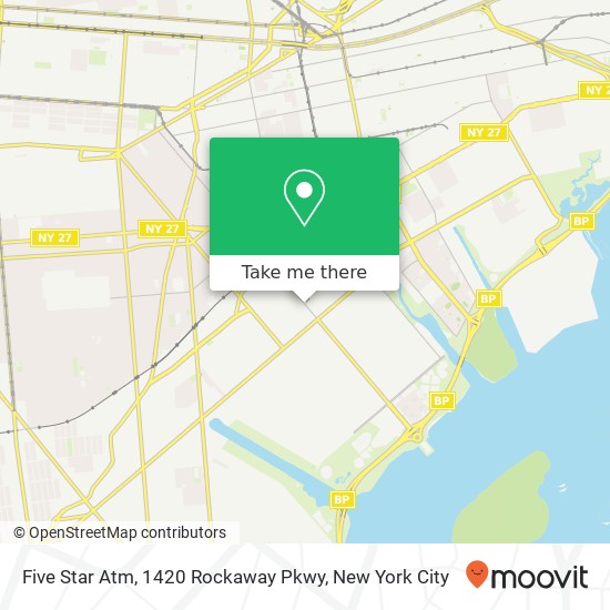 Mapa de Five Star Atm, 1420 Rockaway Pkwy