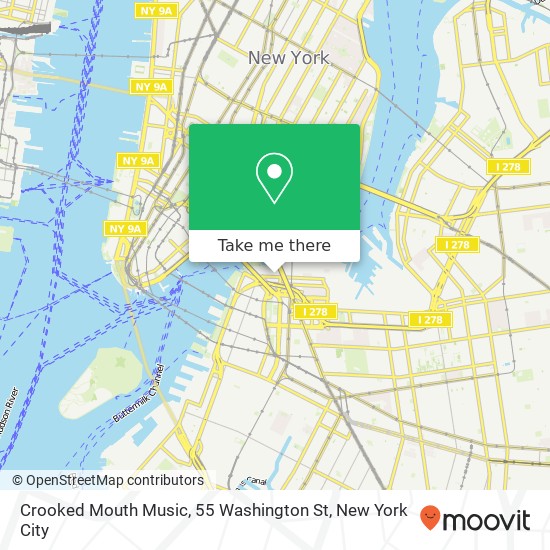 Crooked Mouth Music, 55 Washington St map