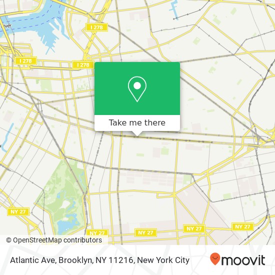 Mapa de Atlantic Ave, Brooklyn, NY 11216