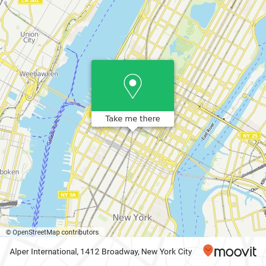 Mapa de Alper International, 1412 Broadway