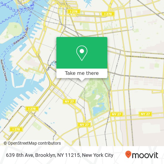 Mapa de 639 8th Ave, Brooklyn, NY 11215