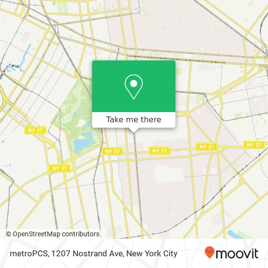 Mapa de metroPCS, 1207 Nostrand Ave