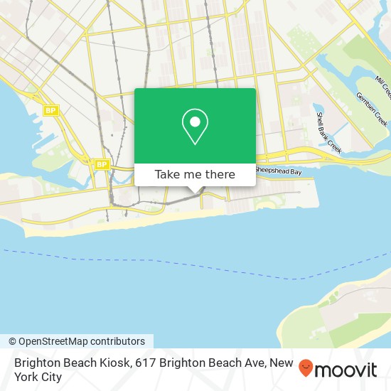 Mapa de Brighton Beach Kiosk, 617 Brighton Beach Ave