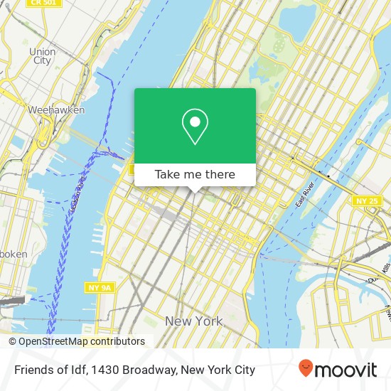 Friends of Idf, 1430 Broadway map