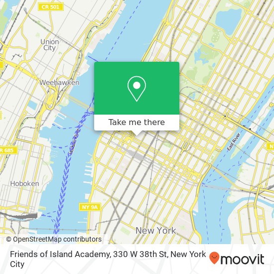 Mapa de Friends of Island Academy, 330 W 38th St