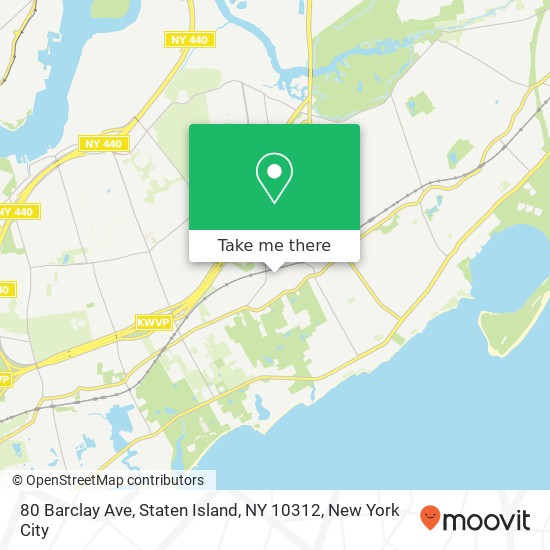 Mapa de 80 Barclay Ave, Staten Island, NY 10312