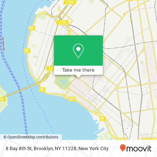 Mapa de 8 Bay 8th St, Brooklyn, NY 11228