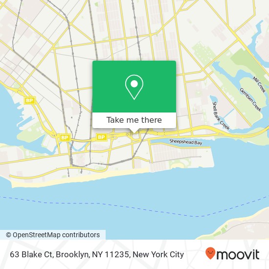 Mapa de 63 Blake Ct, Brooklyn, NY 11235