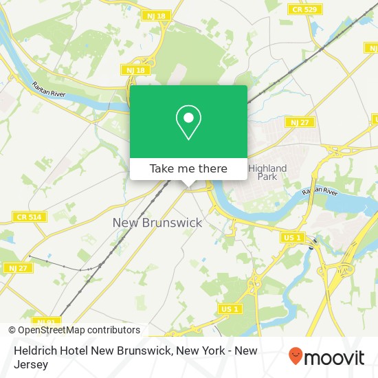 Mapa de Heldrich Hotel New Brunswick