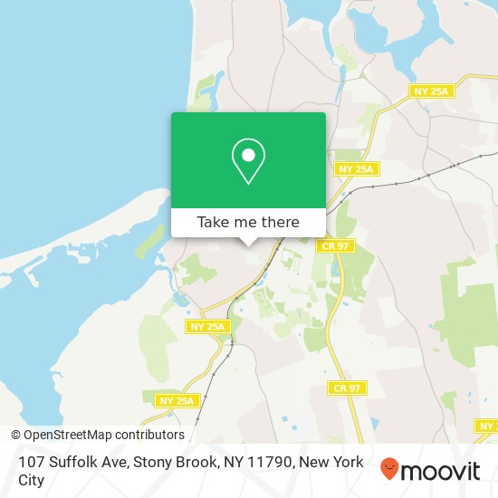 Mapa de 107 Suffolk Ave, Stony Brook, NY 11790