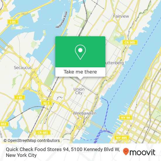 Mapa de Quick Check Food Stores 94, 5100 Kennedy Blvd W