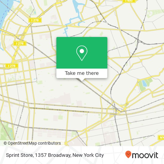 Mapa de Sprint Store, 1357 Broadway