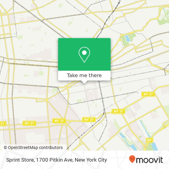 Mapa de Sprint Store, 1700 Pitkin Ave