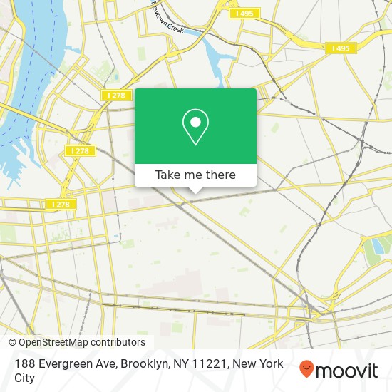 188 Evergreen Ave, Brooklyn, NY 11221 map