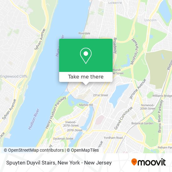 Mapa de Spuyten Duyvil Stairs