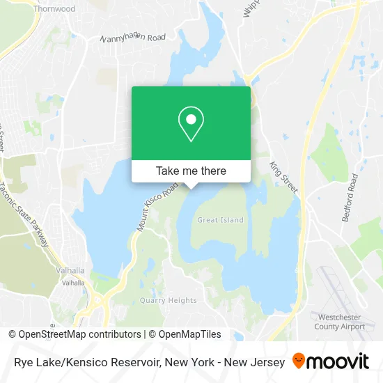 Rye Lake/Kensico Reservoir map