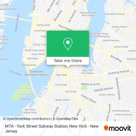 MTA - York Street Subway Station map
