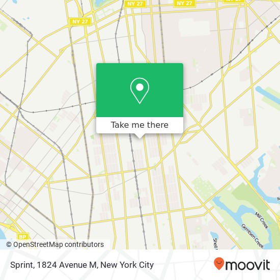 Mapa de Sprint, 1824 Avenue M