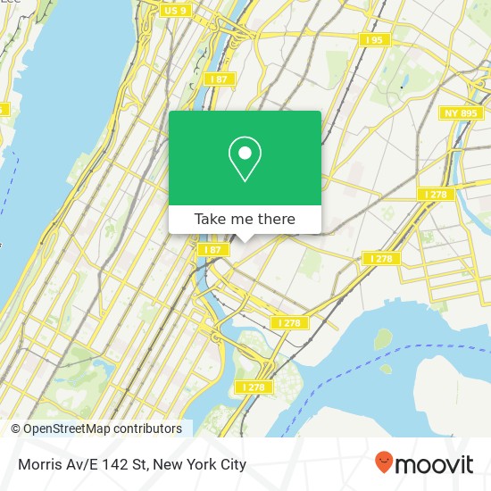 Mapa de Morris Av/E 142 St