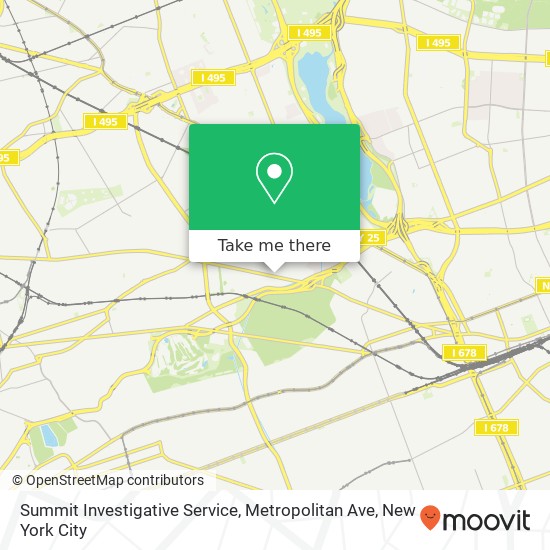 Summit Investigative Service, Metropolitan Ave map