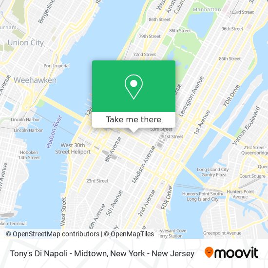 Tony's Di Napoli - Midtown map