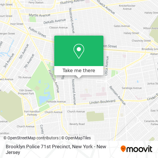 Mapa de Brooklyn Police 71st Precinct