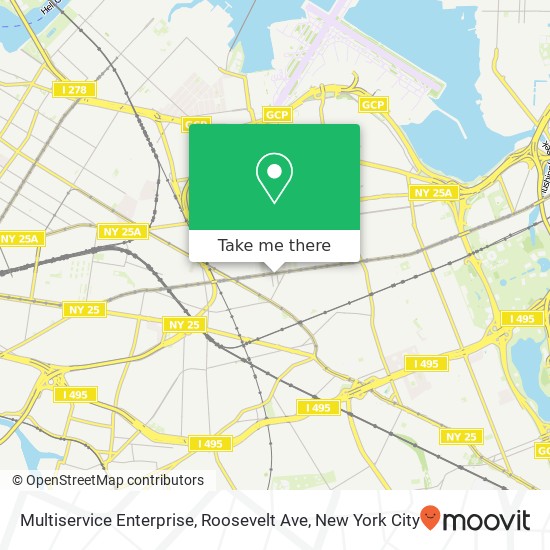 Mapa de Multiservice Enterprise, Roosevelt Ave