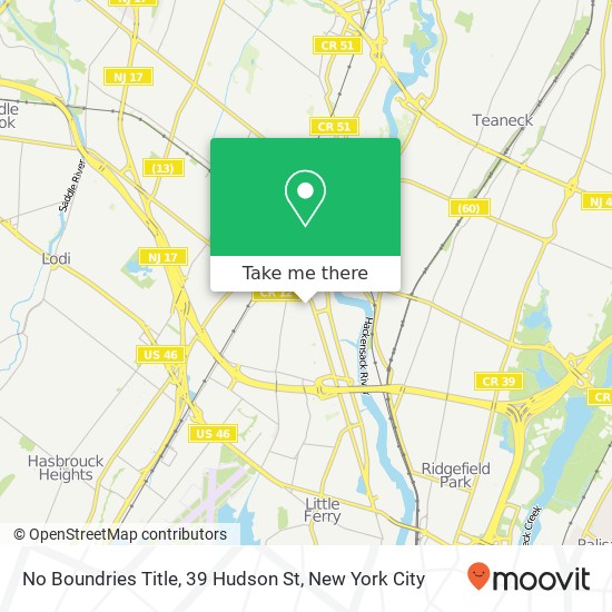 No Boundries Title, 39 Hudson St map