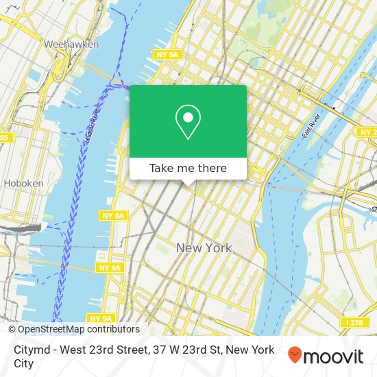 Mapa de Citymd - West 23rd Street, 37 W 23rd St