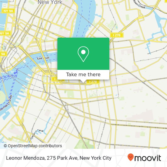 Mapa de Leonor Mendoza, 275 Park Ave